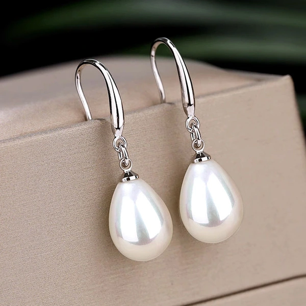 Factory direct sales imitation pearl earrings for women, fashionable, elegant, simple design jewelry, teardrop-shaped, daily earrings