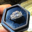 Hot selling new princess square imitation zircon ring wedding proposal carat diamond ring wedding ring female
