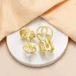 AS jewelry hot style smooth irregular ring female gold-plated flower opening ring rir83