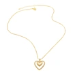 AS jewelry new hot selling full zircon gold-plated love heart pendant necklace nkb220 necklace