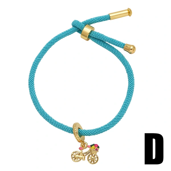 AS jewelry hot selling electric car pendant bracelet gold-plated oil drop color bracelet hand jewelry bre46