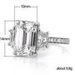 Fashion engagement ring wholesale oversized square diamond zircon simulation women's ring romantic wedding bridal ring