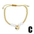 AS jewelry hot selling love peach heart pendant bracelet female gold-plated zircon pearl butterfly bracelet brd63