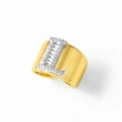 AS jewelry European and American hot-selling gold-plated glossy white K26 English letter ring ring rir75 ring