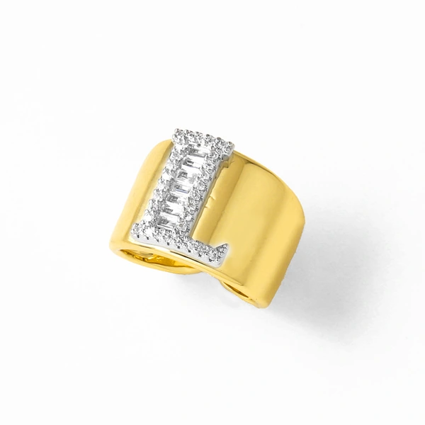 AS jewelry European and American hot-selling gold-plated glossy white K26 English letter ring ring rir75 ring