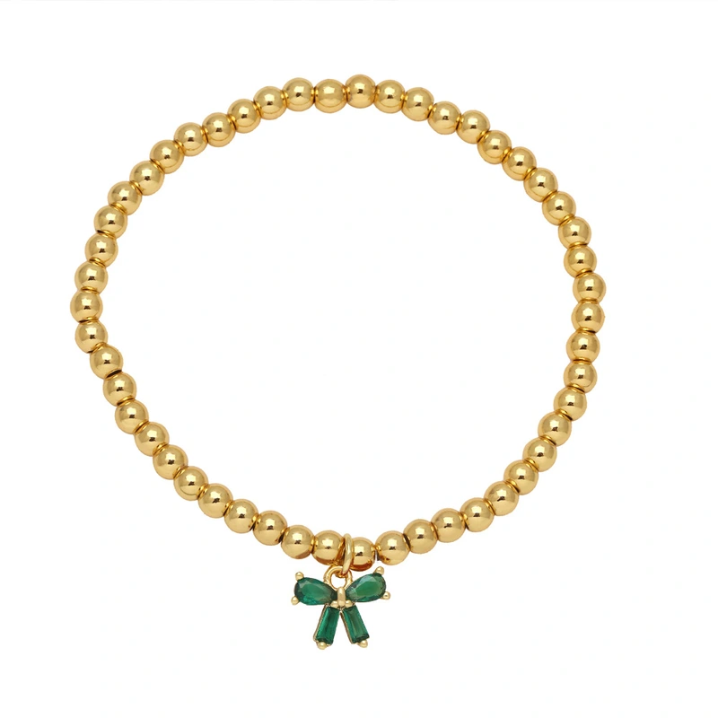 AS jewelry bracelet butterfly pendant bracelet gold-plated inlaid colored zircon bracelet brd81