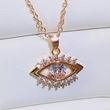 Popular necklace for women, fashionable devil eye zircon necklace, Halloween gift for girlfriend