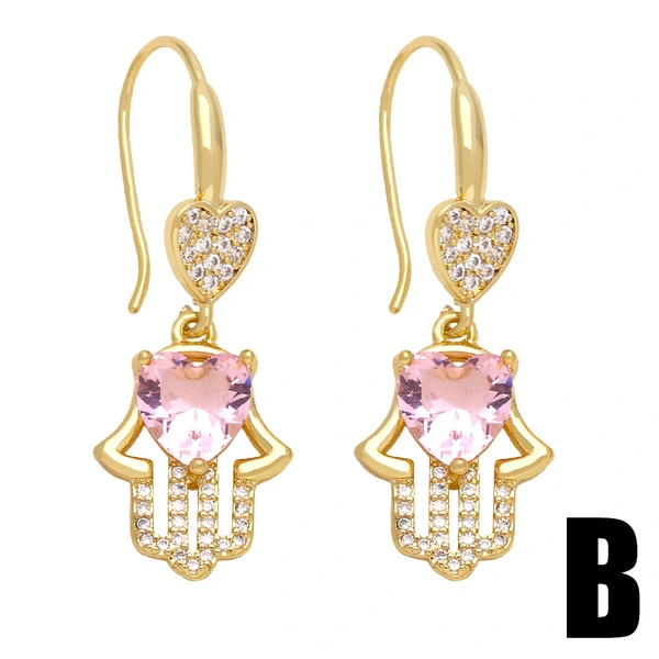 Sweet girl love ear hook European and American simple cute butterfly bear earrings European and American temperament ear jewelry ers16