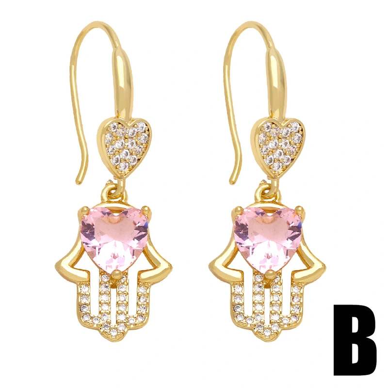 Sweet girl love ear hook European and American simple cute butterfly bear earrings European and American temperament ear jewelry ers16