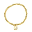 AS jewelry hot selling square 26 English letters pendant bracelet female beaded bracelet brf55