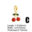 Jewelry new copper plated 18k gold oil drop fruit cherry strawberry pendant bracelet brn15 bracelet