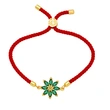 Hot selling zircon flower bracelet women's simple niche design personality adjustable red rope bracelet brk21