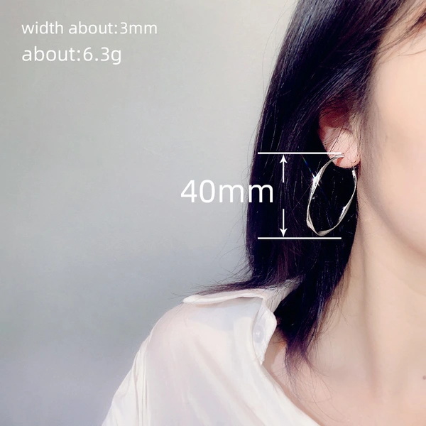  European and American French temperament earrings fashionable geometric large hoop earrings trendy popular personality match