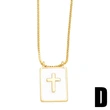 European and American popular sellers brand square Madonna cross necklace light luxury high-end clavicle chain wholesale nkw56