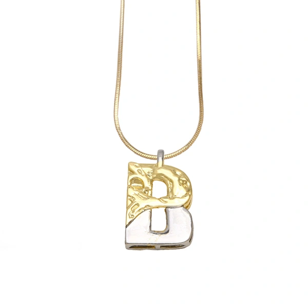 AS jewelry European and American 26 English letters pendant necklace female two-color gold-plated clavicle chain nkp20