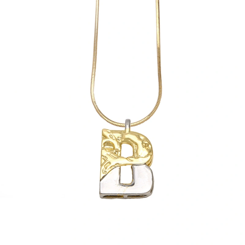 AS jewelry European and American 26 English letters pendant necklace female two-color gold-plated clavicle chain nkp20