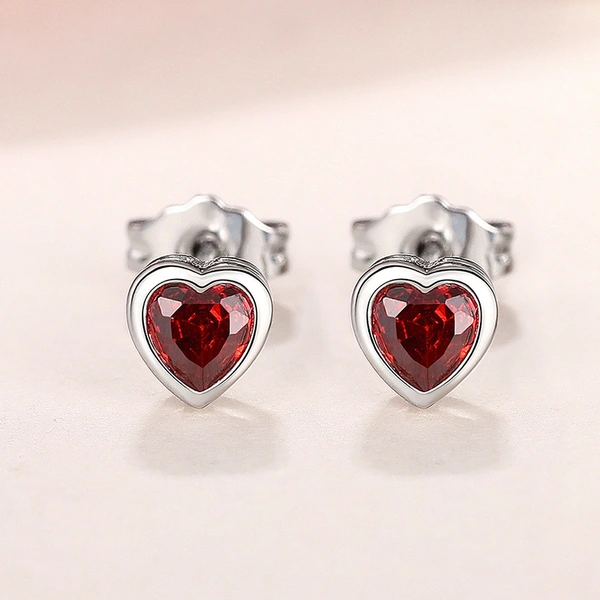 Cao factory wholesale attendance colorful love earrings exquisite small sweet peach heart design fashionable daily style