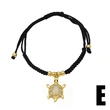 AS jewelry European and American hot selling animal turtle pendant bracelet female gold-plated zircon inlaid black rope bracelet brg56