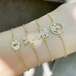 Clearance couple bracelet women European and American crown boy and girl inlaid zircon bracelet jewelry wholesale brd44