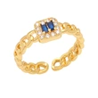 Clearance European and American cold style ring Internet celebrity retro niche design diamond zircon open ring female rip75