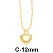 Hot selling three-dimensional smooth heart necklace European and American cool style Internet celebrity personality hip-hop clavicle necklace female nkn12