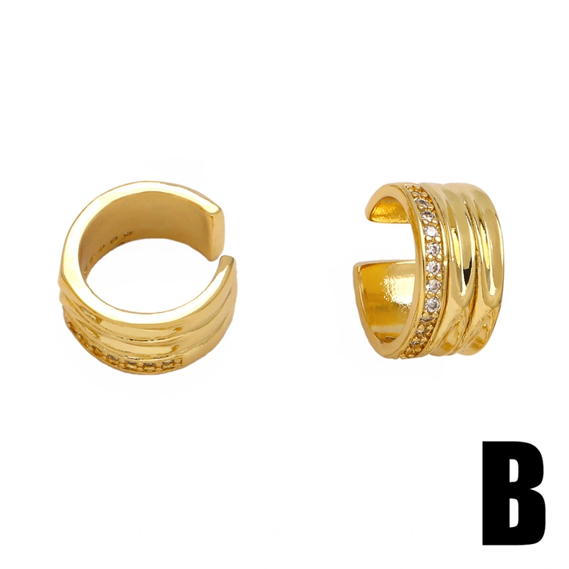 Hot selling inlaid zircon earrings for women high-end temperament ear bone clip no ear piercing earrings ery25