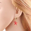 AS jewelry ocean wind drop oil color starfish earrings female gold-plated fish earrings female erz05