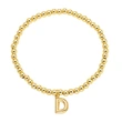 AS jewelry hot selling gold three-dimensional 26 English letters beaded bracelet bracelet brb34