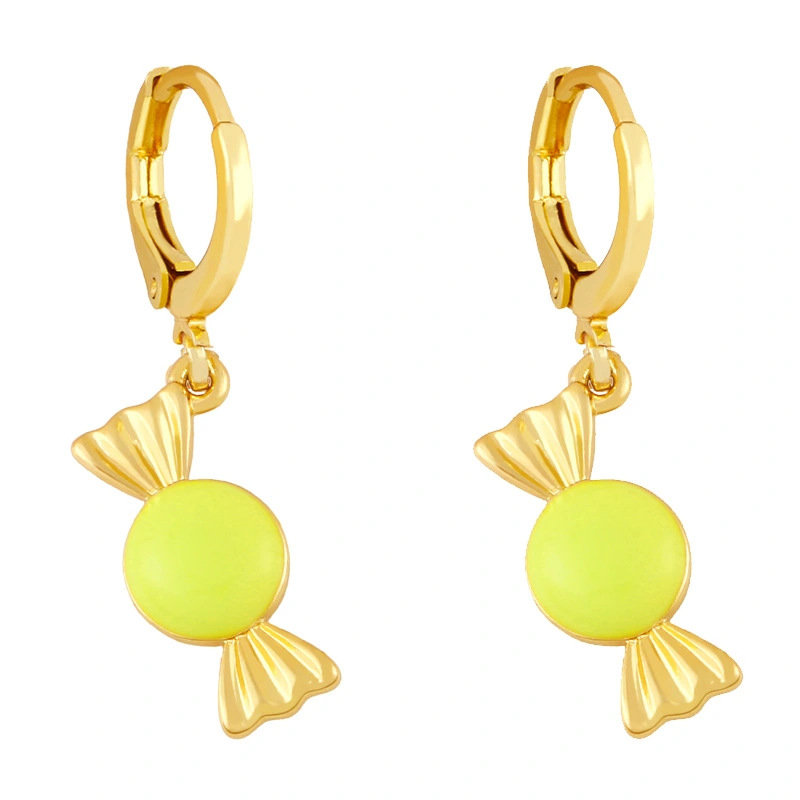 Clearance European and American candy oil drop earrings Internet celebrity niche design simple temperament earrings earrings erx97