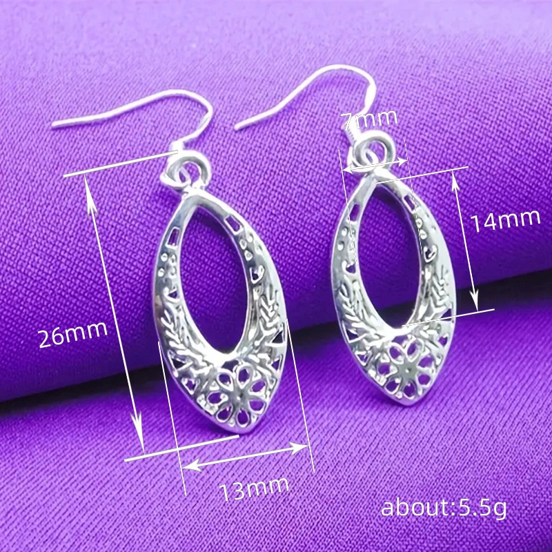  Horse eye hollow pattern ear hook European and American popular retro earring metal earring