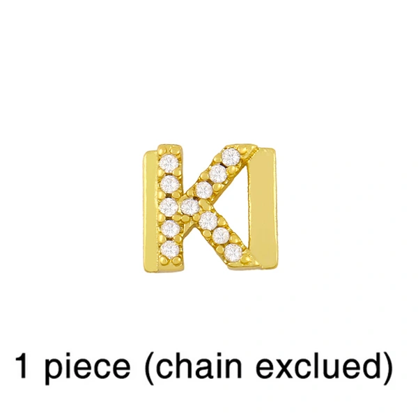 European and American 26 square brand English letter bracelet female bracelet cold style personality DIY diamond letter bracelet brc87