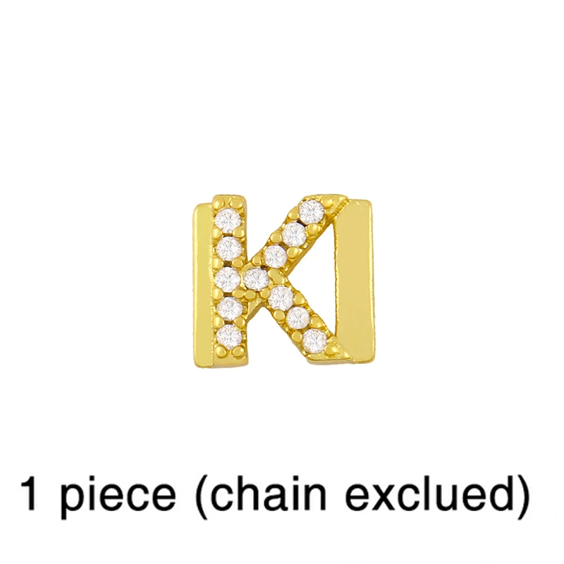 European and American 26 square brand English letter bracelet female bracelet cold style personality DIY diamond letter bracelet brc87