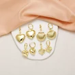 AS jewelry new glossy love heart copper plated 18k gold earrings earrings earrings era282