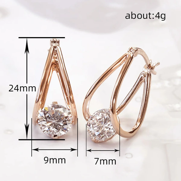 New Korean style temperament earrings high-end herringbone U-shaped earrings European and American ladies earrings
