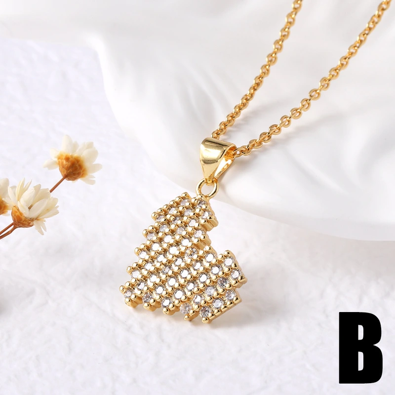 AS jewelry European and American new love heart necklace female gold-plated full zirconium Mickey head clavicle chain nky13