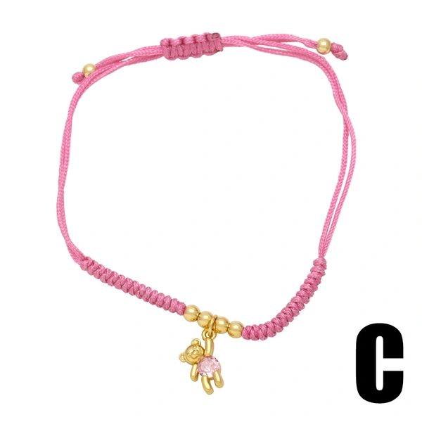 European and American jewelry personality animal braided bracelet fashion sweet cute bear rabbit bracelet female bre22