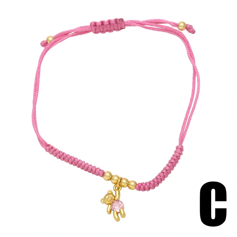 European and American jewelry personality animal braided bracelet fashion sweet cute bear rabbit bracelet female bre22