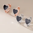  Commuting sweet cool love heart drop oil earrings women exquisite daily matching earrings fashionable sweet popular style
