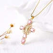 AS jewelry European and American Virgin Mary cross pendant men and women's color zircon necklace nkb462