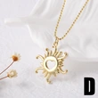 AS jewelry retro sun pendant necklace copper plated real gold five-pointed star clavicle chain nkz04