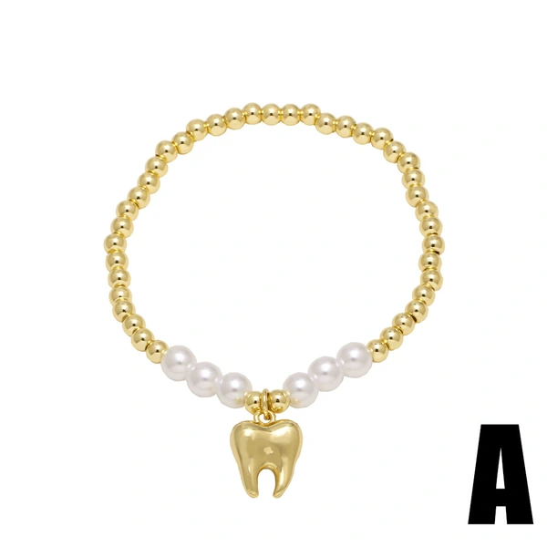 AS jewelry tooth ice cream bracelet female gold-plated oil drop pearl bracelet hand jewelry brh07