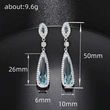 European and American fashion luxury earrings temperament water drop trend net red earrings long Korean slim earrings for women