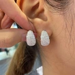Factory direct sales of popular earrings for women, shiny and elegant French retro jewelry, micro-inlaid zircon, internet celebrity style