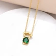 AS jewelry girl pendant necklace copper plated real gold heart-shaped zircon clavicle chain nka031