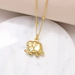 Jewelry elephant gold-plated necklace female chestnut bear smooth hip-hop pendant clavicle chain nkr21