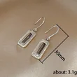 European and American retro high-end square zircon earrings temperament niche design earrings Internet celebrity earrings