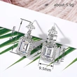  Korean exquisite zircon micro-inlaid earrings, super shiny, everyday versatile, light luxury high-end earrings source manufacturer