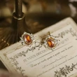  European and American literary palace style earrings for women, elegant and classical jewelry, fashionable and elegant design