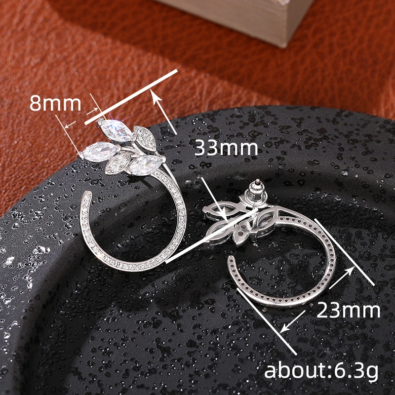  New wheat ear hoop earrings Korean style female temperament earrings female high-end exquisite design female earrings