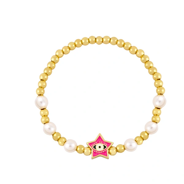 Clearance European and American trendy five-pointed star devil's eye bracelet niche Internet celebrity fashion bracelet bre79